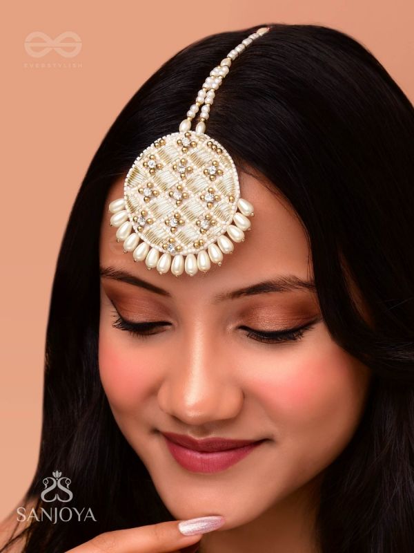 YASTIKA - BEAUTY IN PEARLS - STONE, BEADS AND PEARLS EMBROIDERED MAANGTIKA