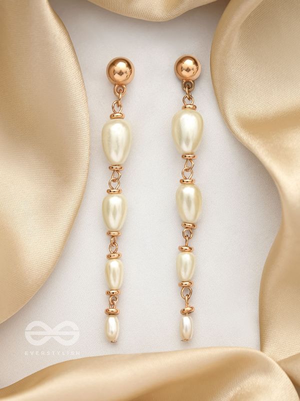 The Snow Flurry- Golden Embellished Earrings