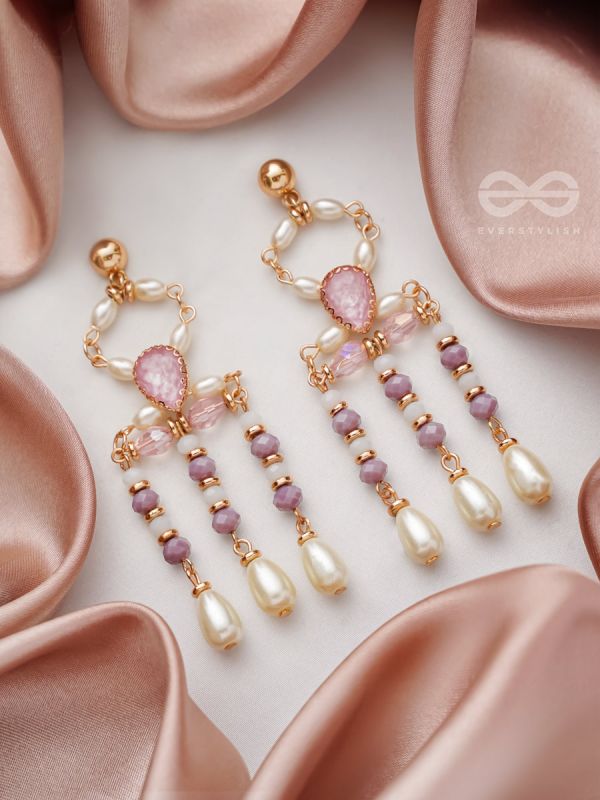 The Flowing Spring- Golden Embellished Earrings