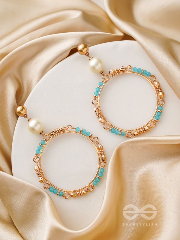  Merry-'Gold'-Round- Golden Embellished Earrings