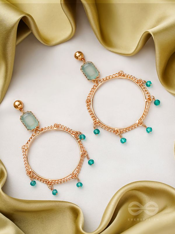 The Regal Ring- Golden Embellished Earrings