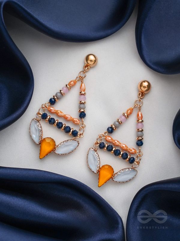 The Tribal Charm - Golden Embellished Earrings