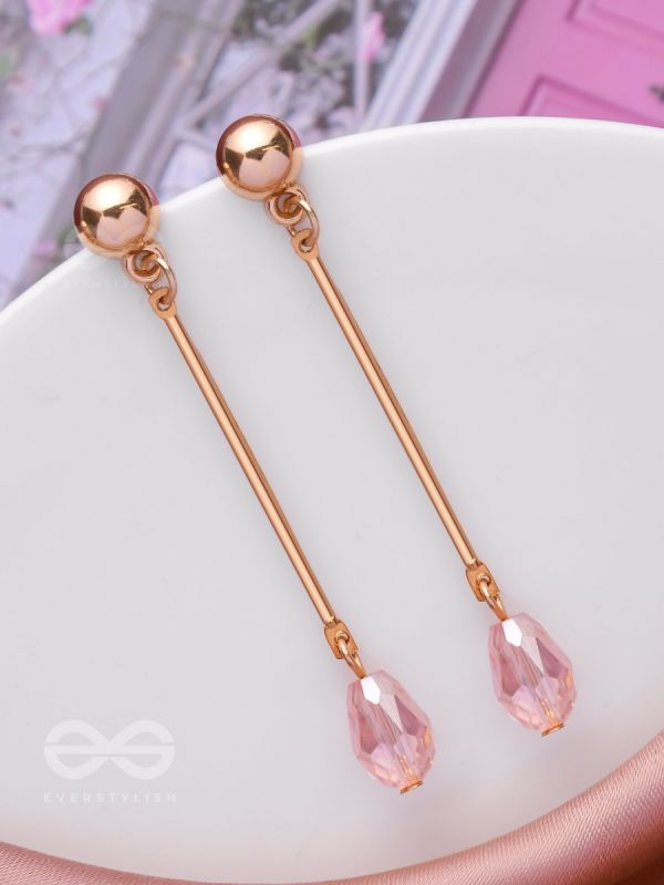 The Dazzling Drops- Golden Embellished Earrings
