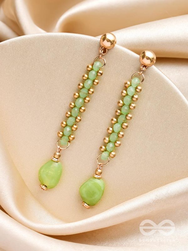 The Lime Tree- Golden Embellished Earrings