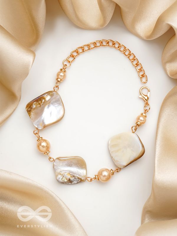 The Ocean Wonder- Golden Embellished Bracelet