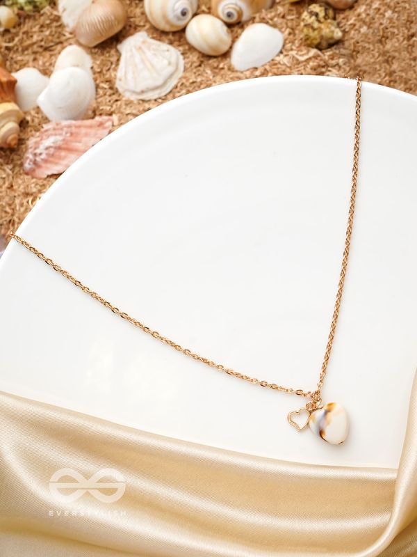 The Beach Romance- Golden Embellished Necklace