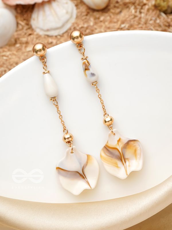 The Beach Spirit- Golden Embellished Earrings