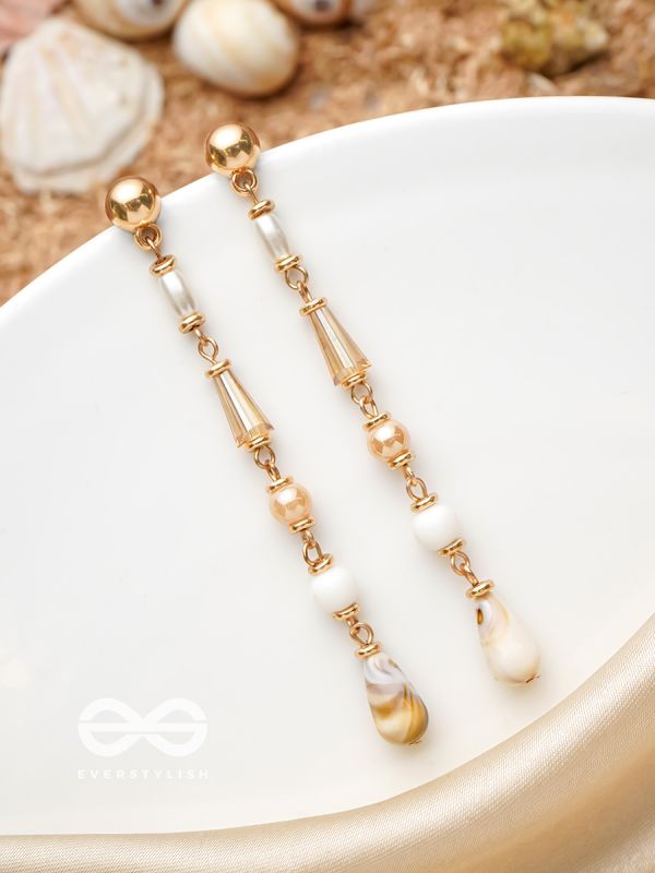 The Dewfall- Golden Embellished Earrings