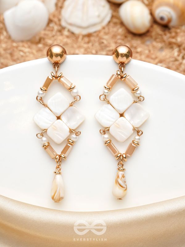 The Arctic Charm- Golden Embellished Earrings