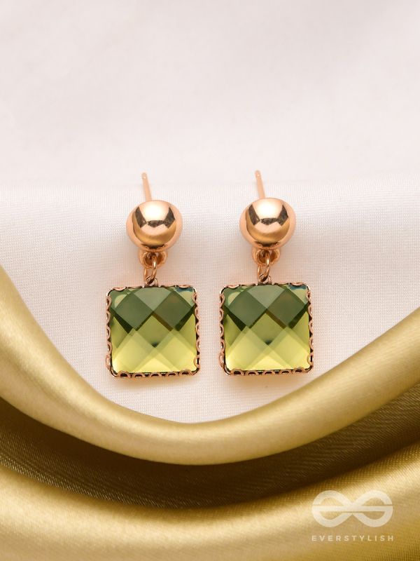 The Jade Box- Golden Embellished Earrings