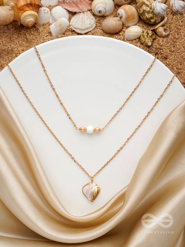 The Shellfish Wish- Golden Layered Necklace With Anti-Tarnish Coating