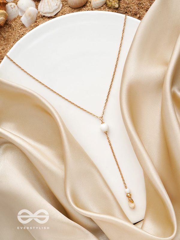 The Pearl Shower- Golden Embellished Necklace With Anti-Tarnish Coating 