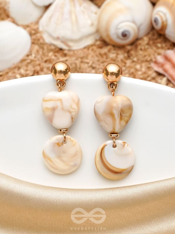 The Beach Bunny- Golden Embellished Earrings