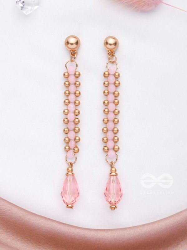 The Rose Vine- Golden Embellished Earrings
