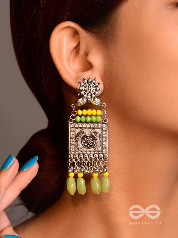 The Sylvan Spell- Oxidised Embellished Earrings