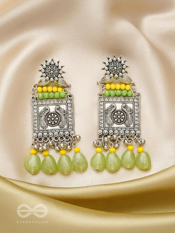 The Sylvan Spell- Oxidised Embellished Earrings