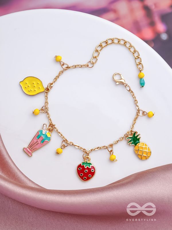 The Fruit Loop- Golden Enamelled Bracelet