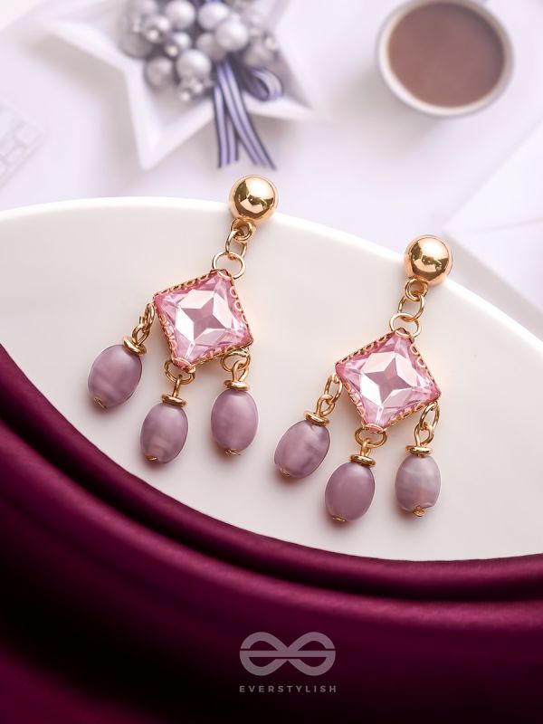 The Diamond Crown - Golden Embellished Earrings