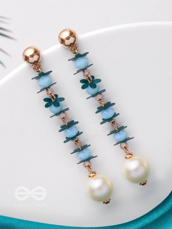 The Lily of the Nile- Golden Pearl Earrings