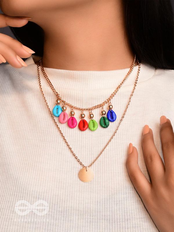 The Rainbow Belle- Golden Layered Necklace