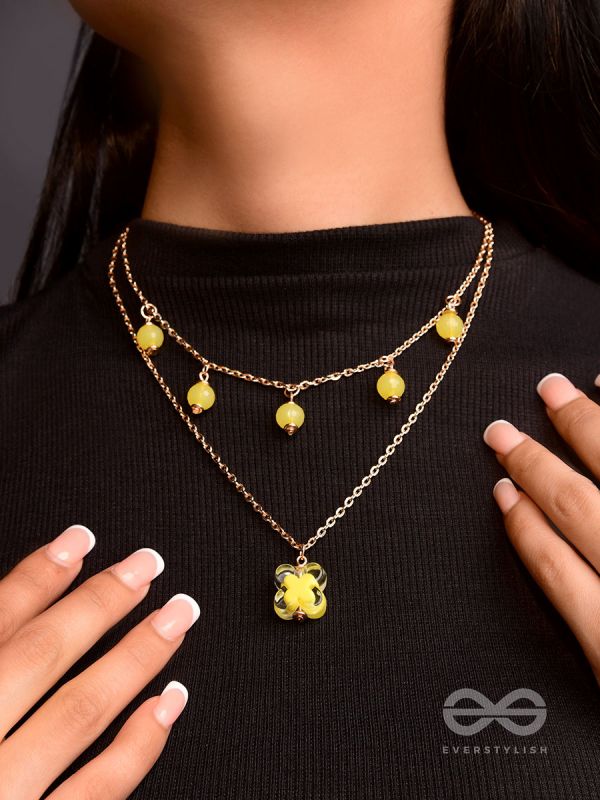 The Sunshine Sparkle- Golden Layered Necklace