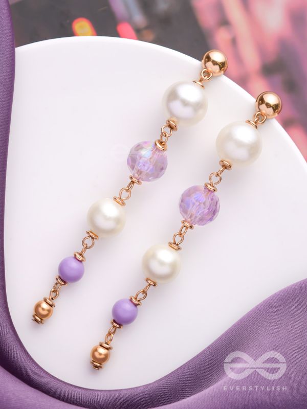 The Orchid Blossoms- Golden Pearl Earrings
