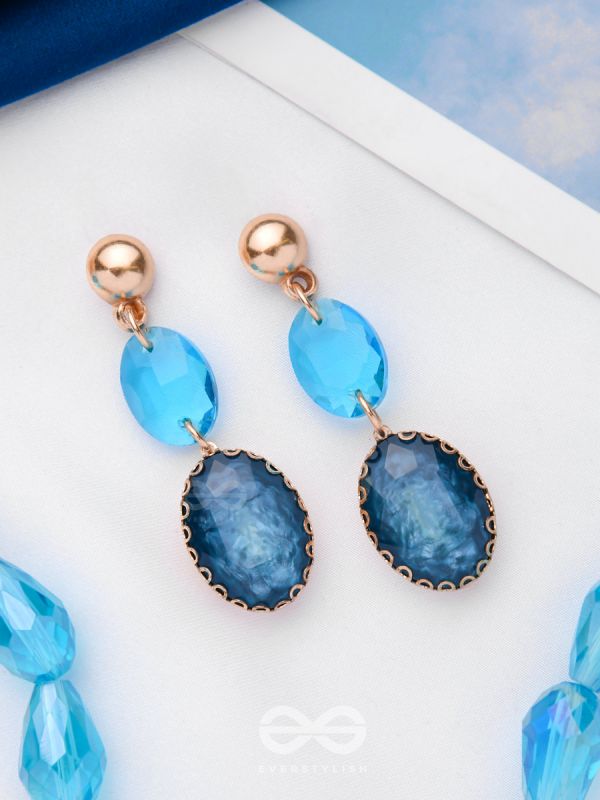 The Ice Queen- Golden Embellished Earrings