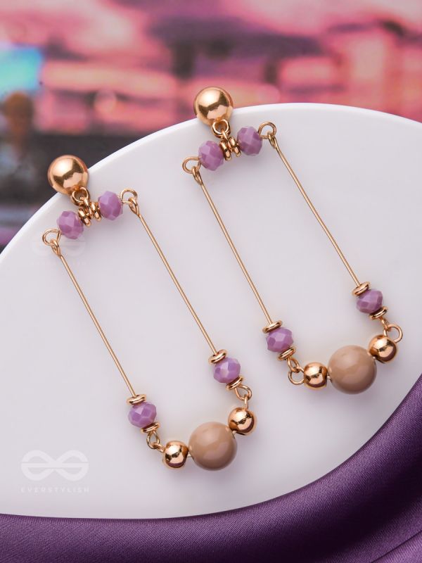 The Swing Steps- Golden Embellished Earrings