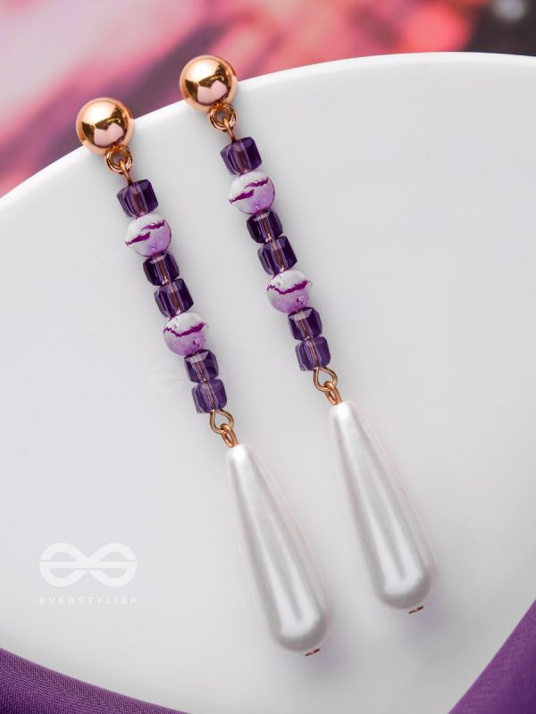 THE SOFT LAVENDER - CLASSIC DROP EARRINGS