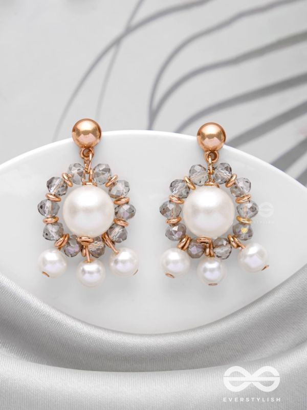 The Merry Spring- Golden Embellished Earrings