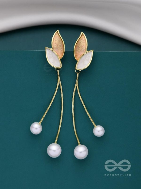 Cherry Pearl Earring Jackets  Pearl Drop Earrings