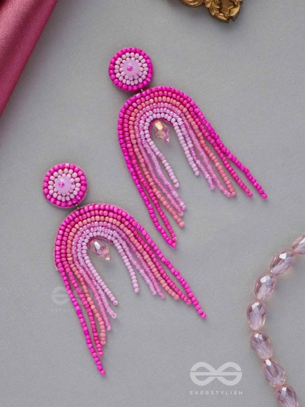 PARIPUSHTI - THE NOURISHING EMBRACE - BEADS AND DROP EMBROIDERED EARRINGS