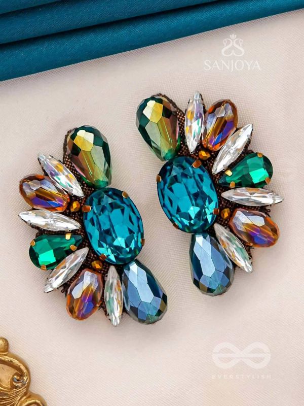 Manivarga - The gem collection - Stone embroidered earrings 