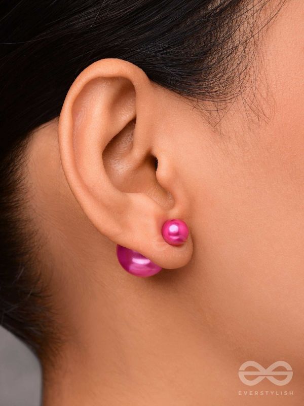 GIGGLES & GLITTERS - PINK PEARLS STUD EARRINGS