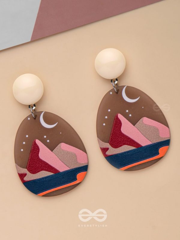 THE MAJESTIC MOUNTAINS - STATEMENT ACRYLIC EARRINGS