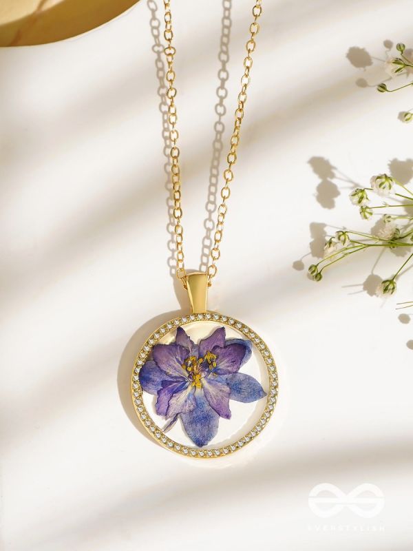 Lilac Dreams - Pressed Flower Resin Pendant