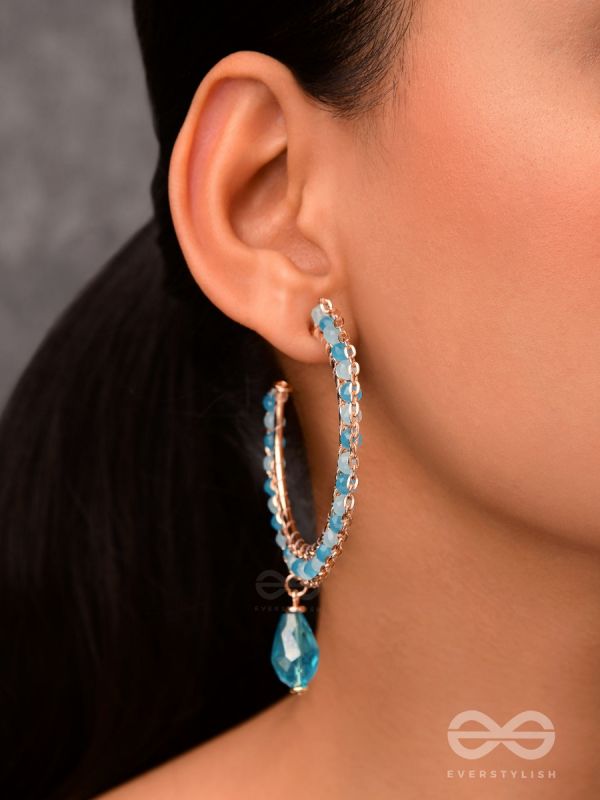 The Rainy Cloud- Golden Embellished Earrings