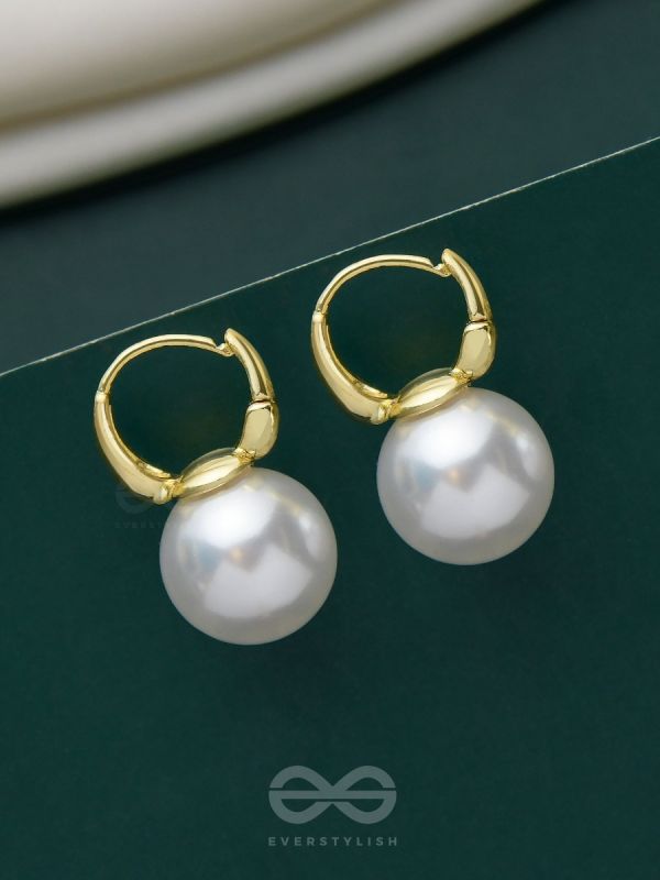 The Pearl Pop - Golden Pearl Earrings