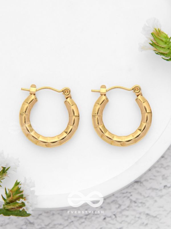 Celestial Halos - Golden Stainless Steel Earrings With Anti-Tarnish Coating