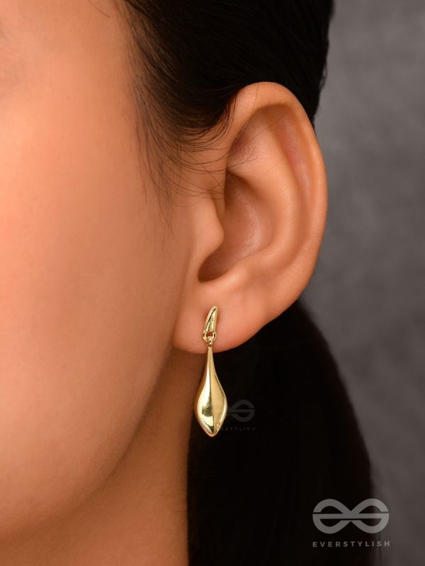 Leafy Drops - Golden Earings