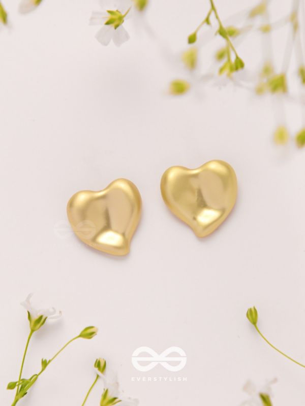 Love Affection - Golden Stud Earrings 
