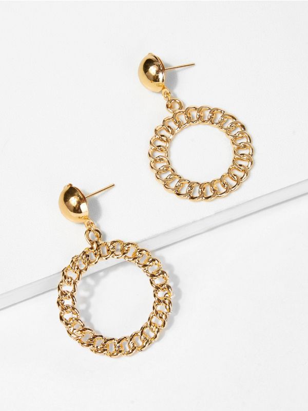Glistening Golden Ringlet Earrings