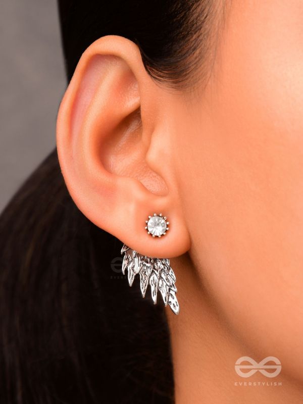 The Winged Solitaire Ear Jackets