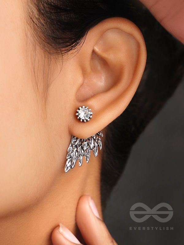 The Winged Solitaire Ear Jackets