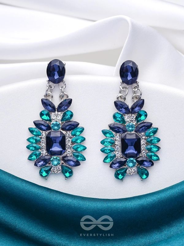 Light blue and Dark blue Silk thread Earrings  Fashionous