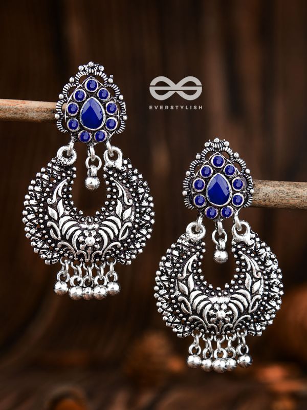 The Droplet Motifs - Sapphire Blue - The Embellished Oxidised Collection