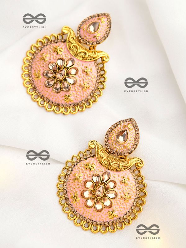The Marvellous Meenakari Collection - Misha Earrings - Pink