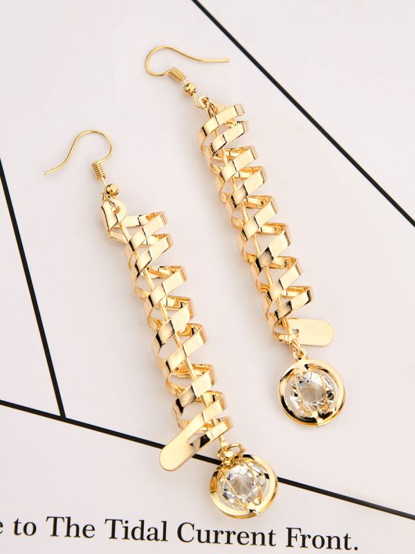 A Wrap of Gold - Elegant Dangling Earrings