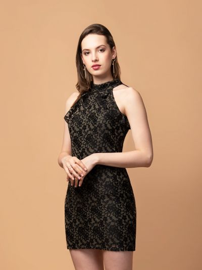Alluring Anastasia Black Lace Dress