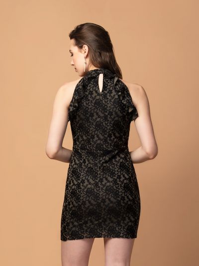 Alluring Anastasia Black Lace Dress